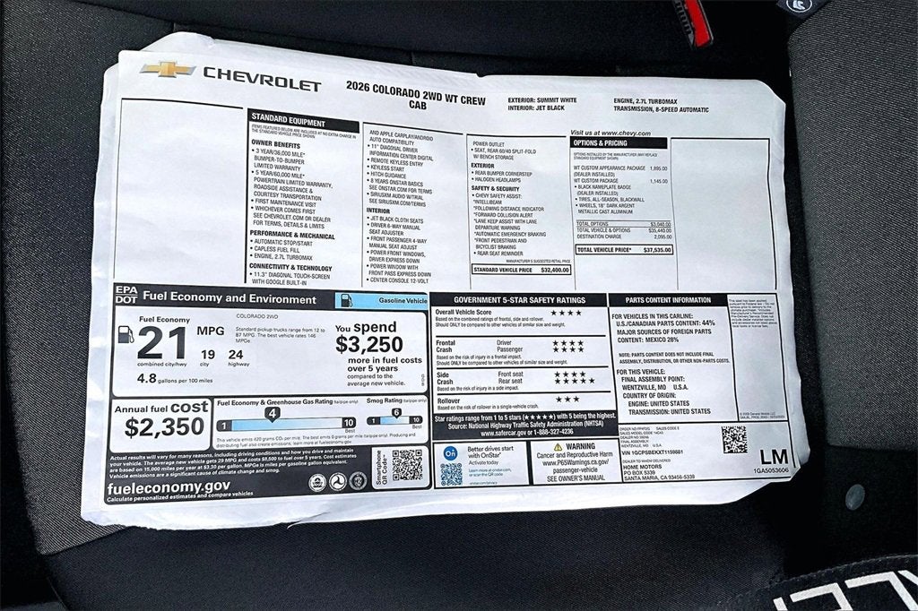 2026 Chevrolet Colorado WT