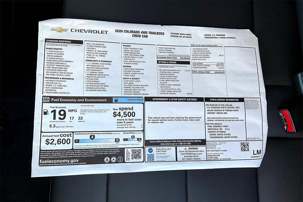 2026 Chevrolet Colorado Trail Boss