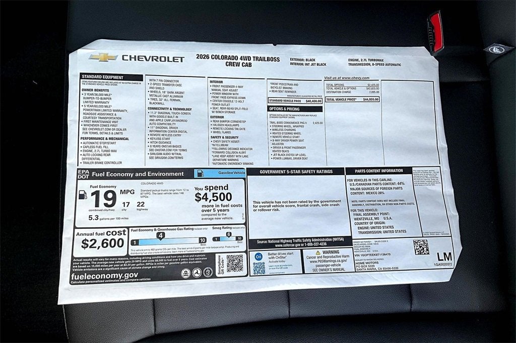 2026 Chevrolet Colorado Trail Boss