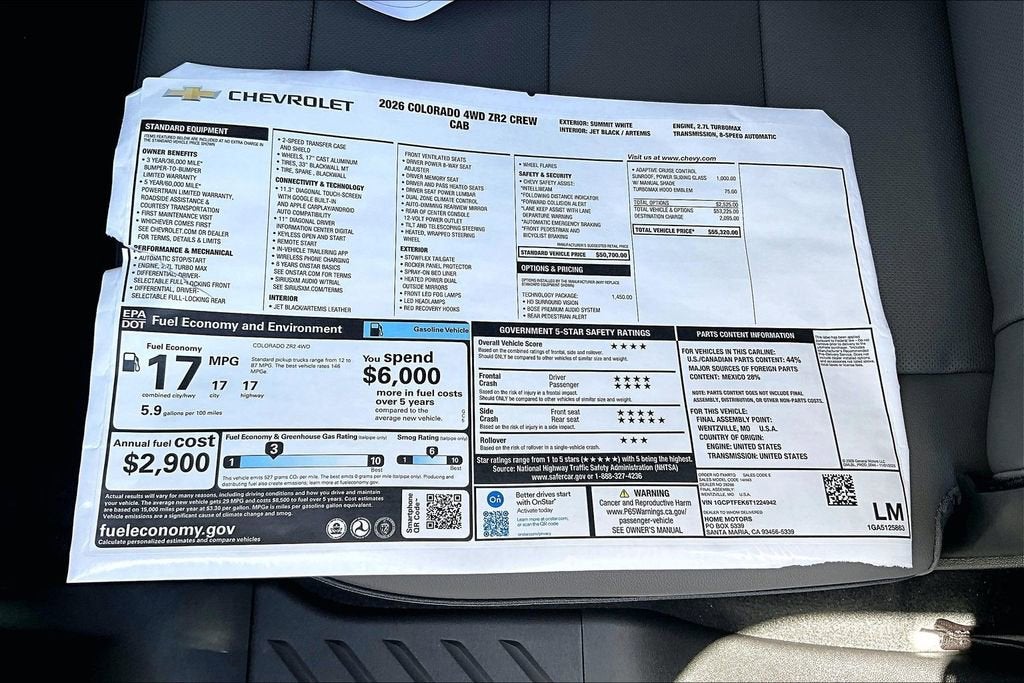 2026 Chevrolet Colorado ZR2