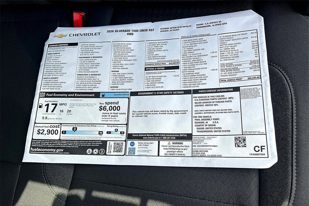 2026 Chevrolet Silverado 1500 RST
