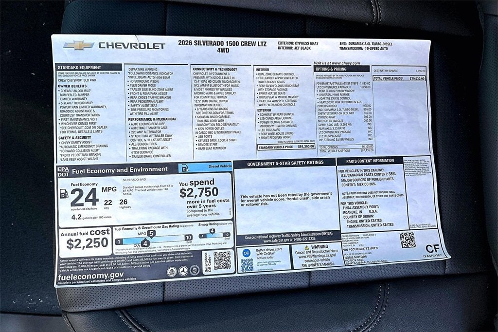 2026 Chevrolet Silverado 1500 LTZ