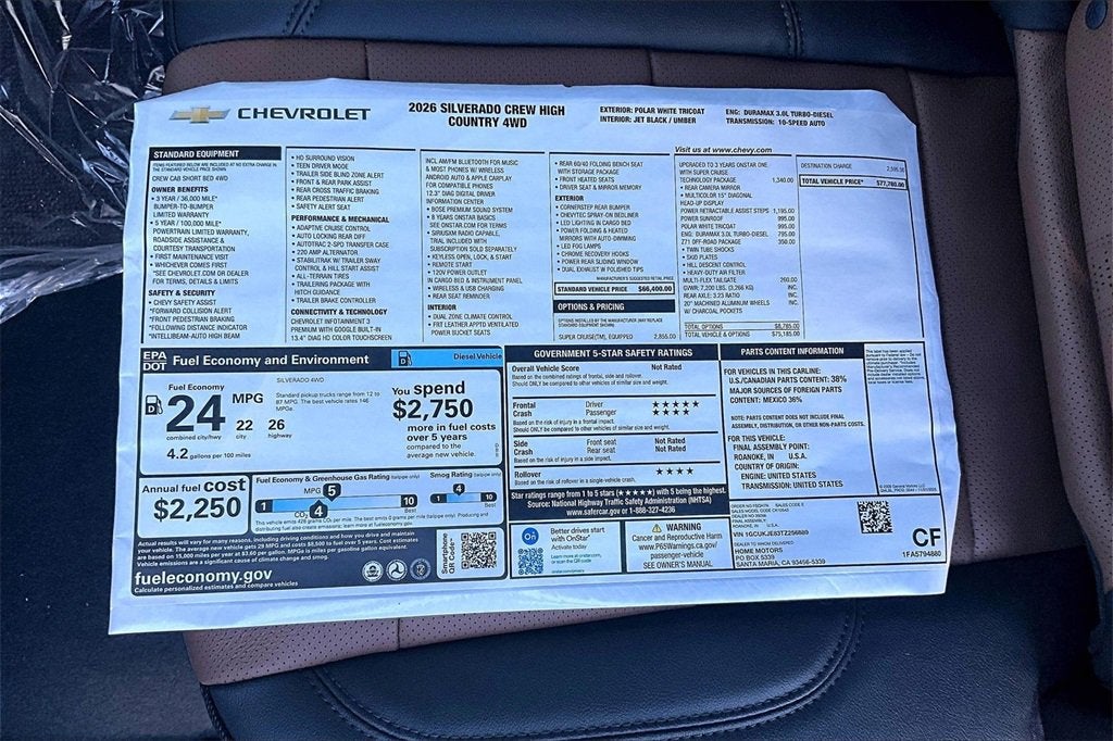 2026 Chevrolet Silverado 1500 High Country