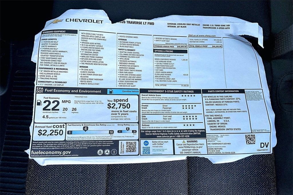 2026 Chevrolet Traverse LT