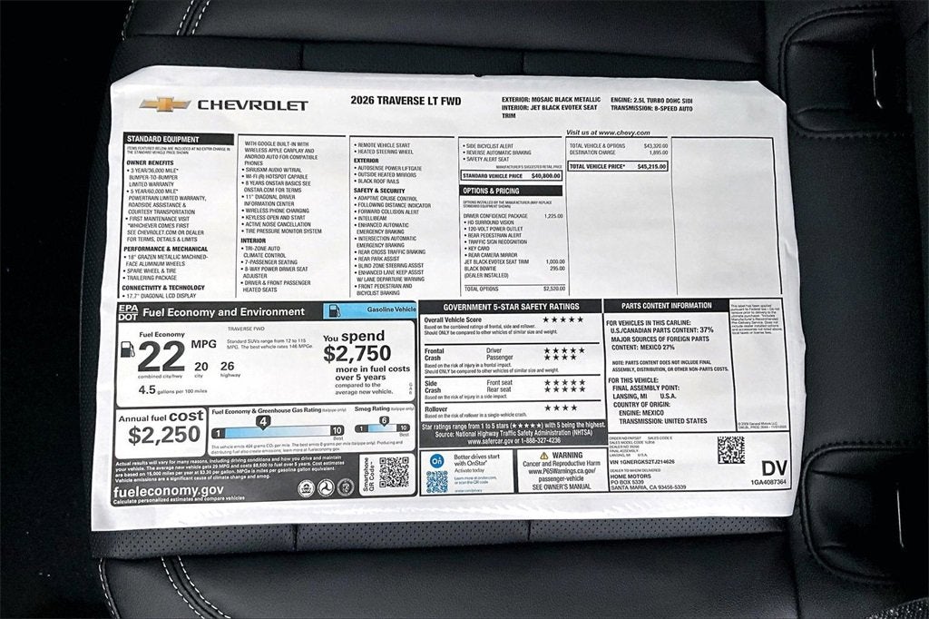 2026 Chevrolet Traverse LT