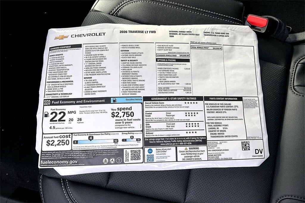 2026 Chevrolet Traverse LT