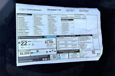 2026 Chevrolet Traverse LT