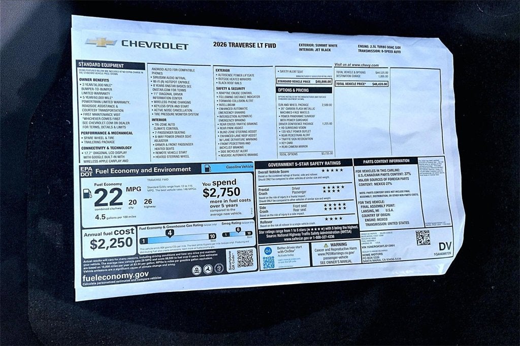 2026 Chevrolet Traverse LT