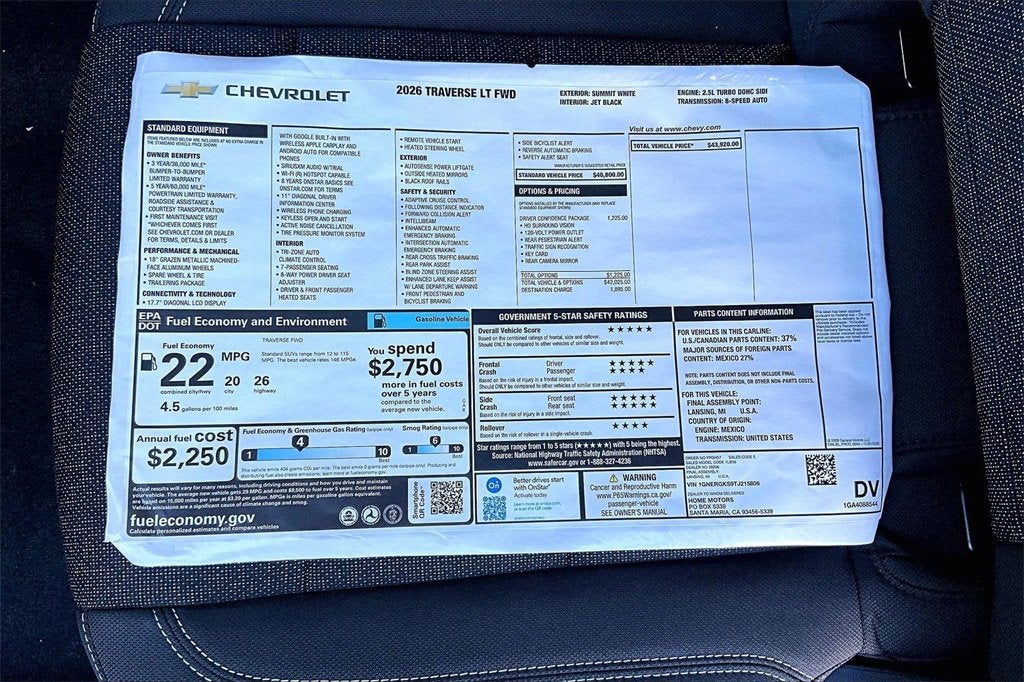 2026 Chevrolet Traverse LT