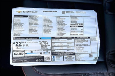 2026 Chevrolet Traverse RS