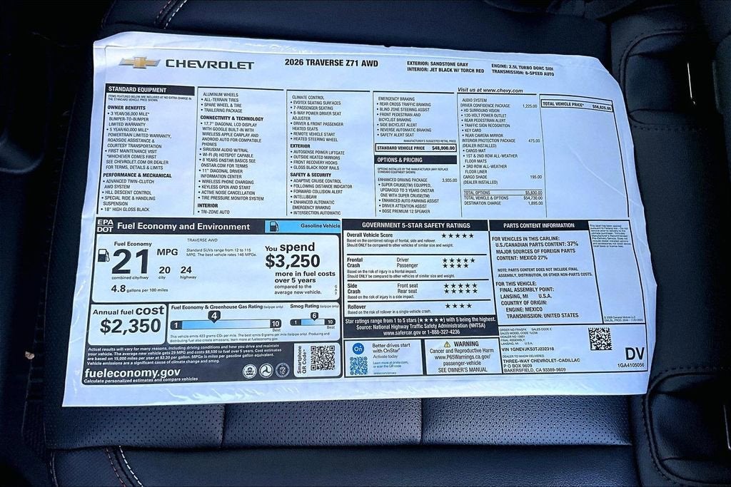 2026 Chevrolet Traverse Z71