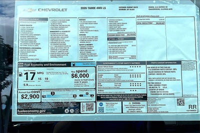 2026 Chevrolet Tahoe LS