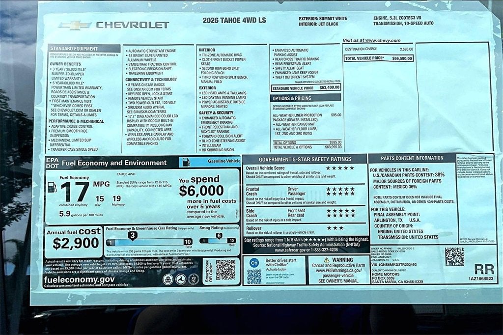 2026 Chevrolet Tahoe LS