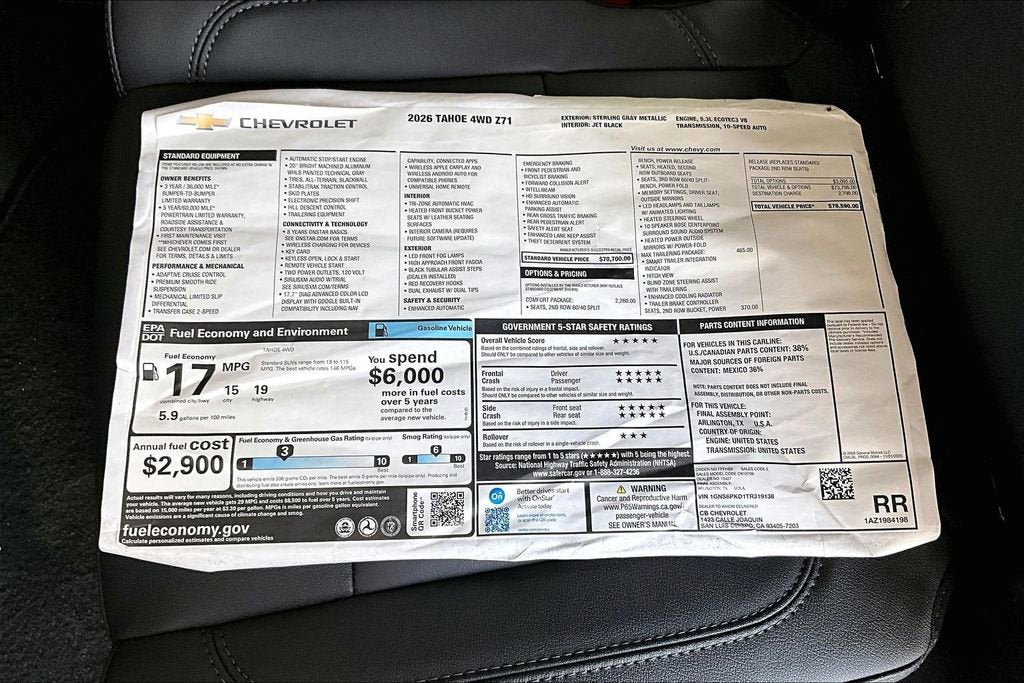 2026 Chevrolet Tahoe Z71