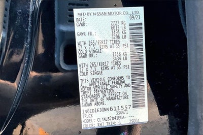 2022 Nissan Frontier SV