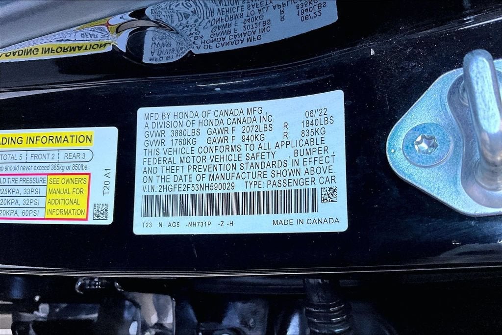 2022 Honda Civic Sedan Sport