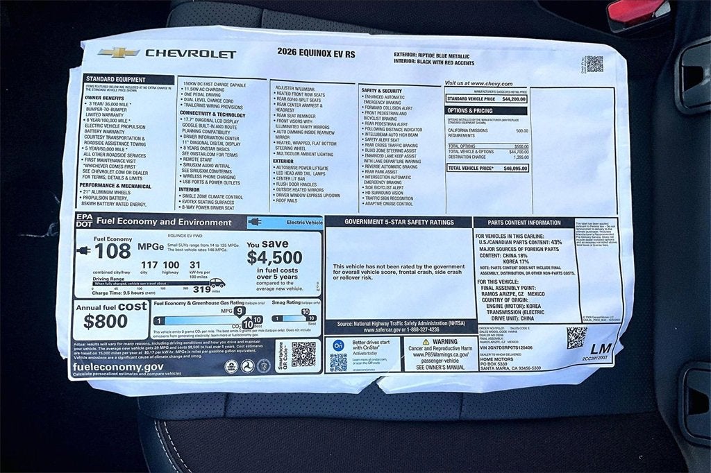 2026 Chevrolet Equinox EV RS