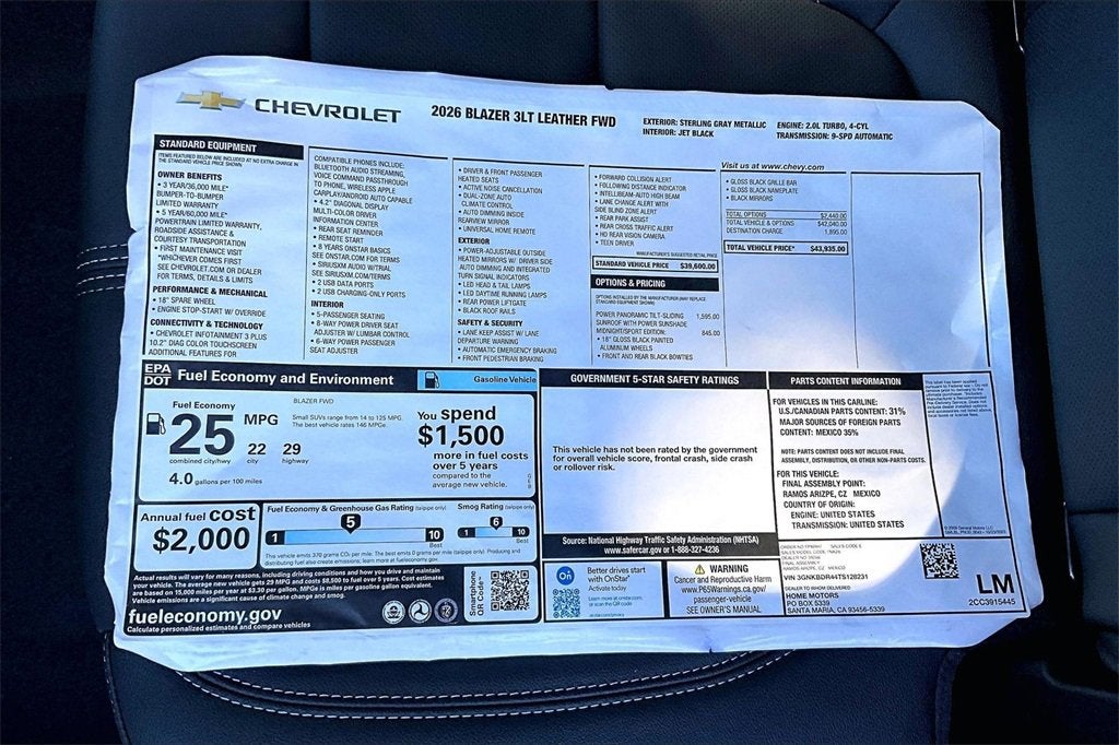 2026 Chevrolet Blazer 3LT