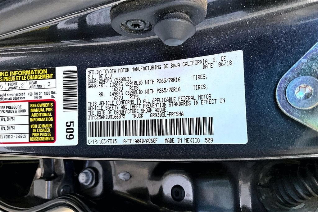 2018 Toyota Tacoma SR
