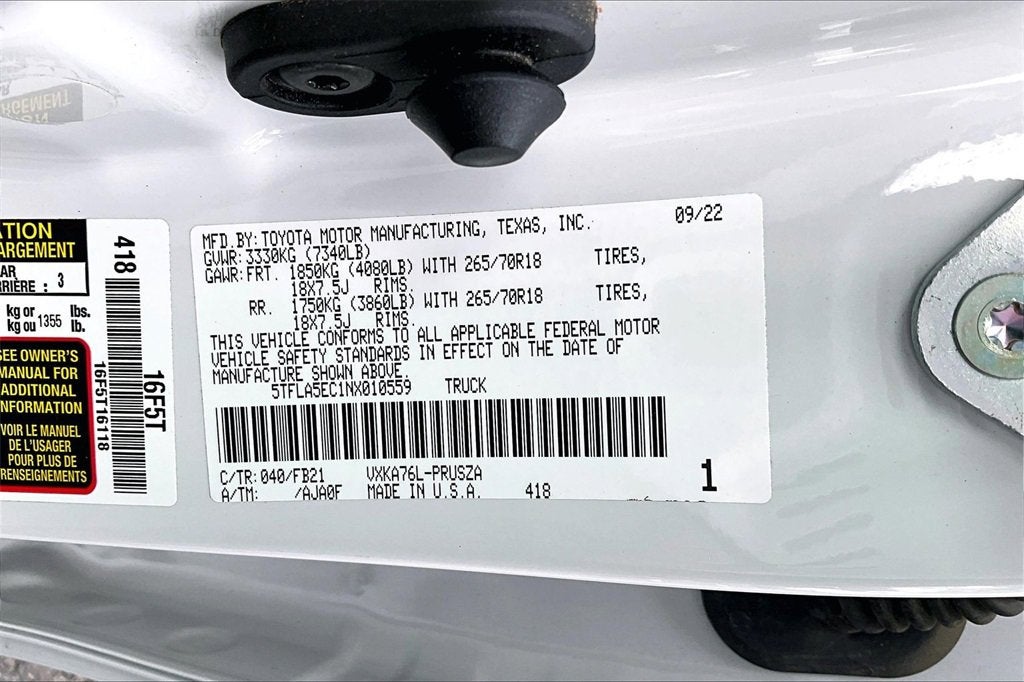 2022 Toyota Tundra 4WD SR5