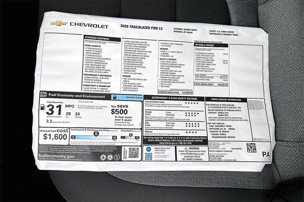 2026 Chevrolet Trailblazer LS