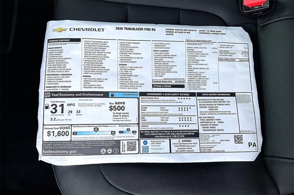 2026 Chevrolet Trailblazer RS