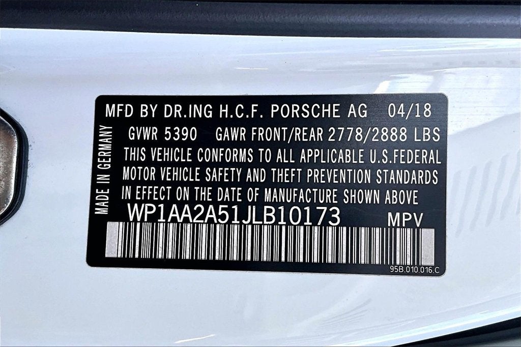 2018 Porsche Macan 4DR SUV AWD